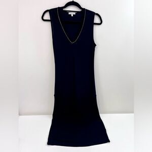 Borbonese Black Crepe Dress Large